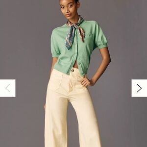 Maeve Yellow Full-Length Pants